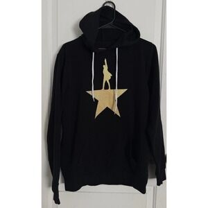 Hamilton Broadway Adult Graphic Print Fleece Hoodie Black Medium Sweater